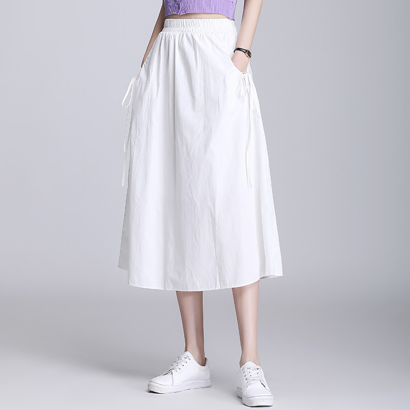 2021新款冰丝半身裙女夏季气质宽松女士中长半身裙