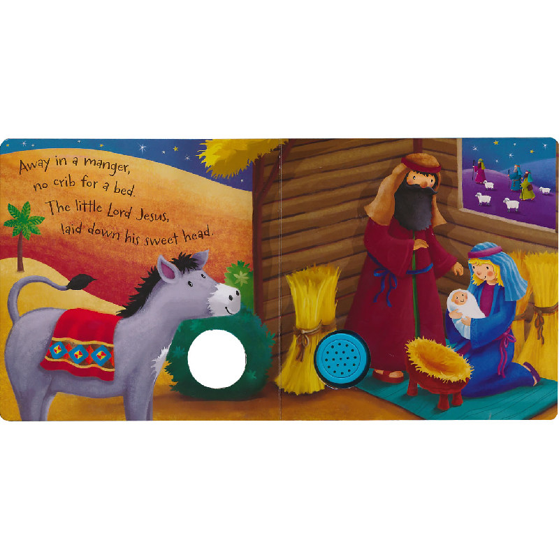 儿歌童谣 英文原版 儿童英语绘本 马槽圣婴 away 圣诞音乐书 进口图书