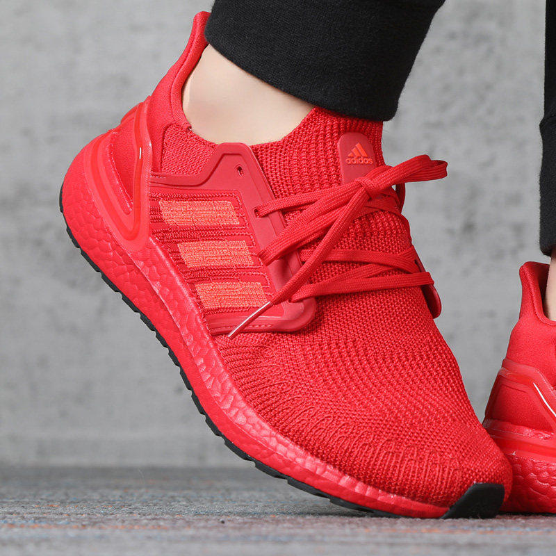 阿迪达斯男鞋跑步新年红色休闲鞋ultraboost运动鞋eg0700跑步鞋