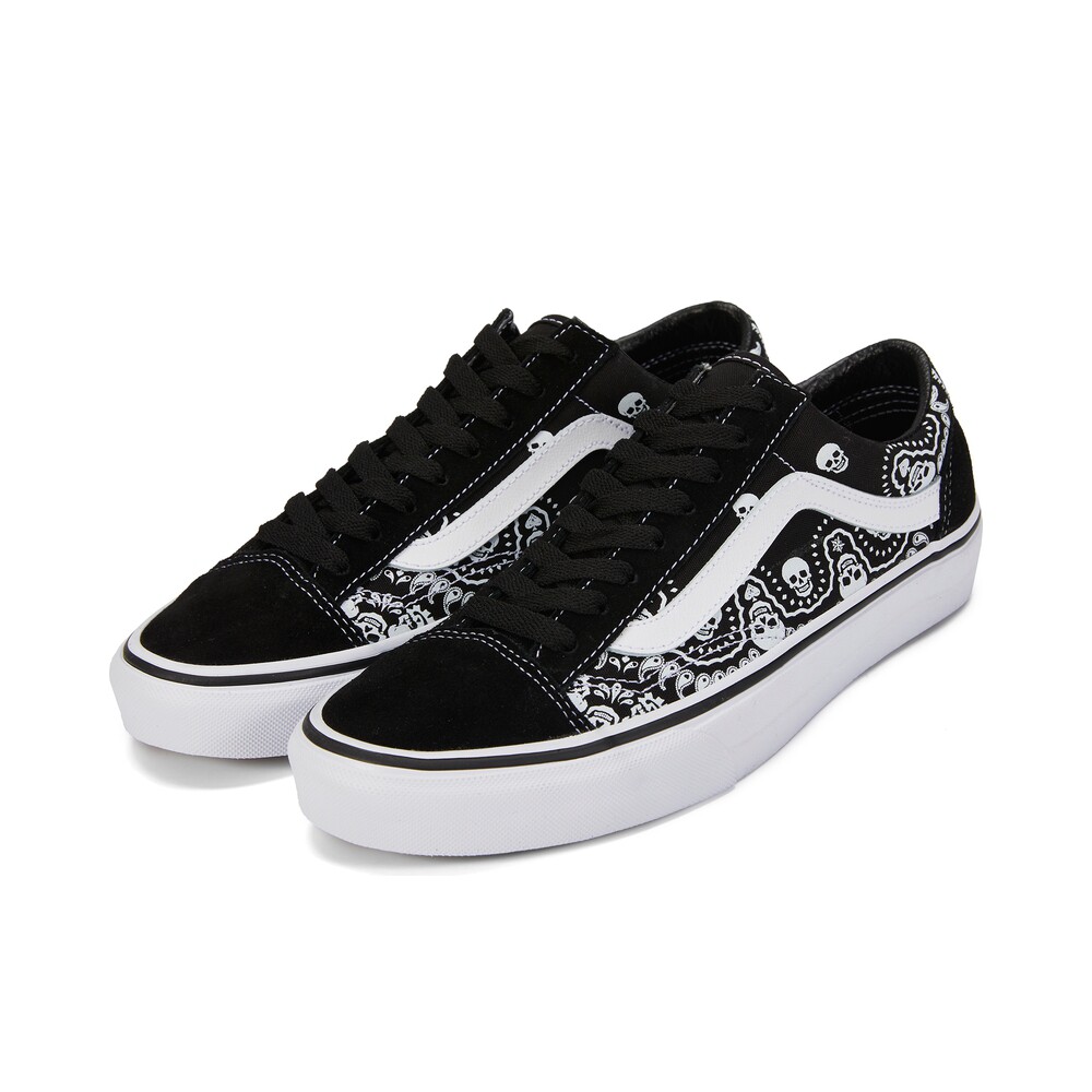 vans范斯男女鞋黑色style36骷髅腰果花滑板休闲板鞋vn0a54f6d9s