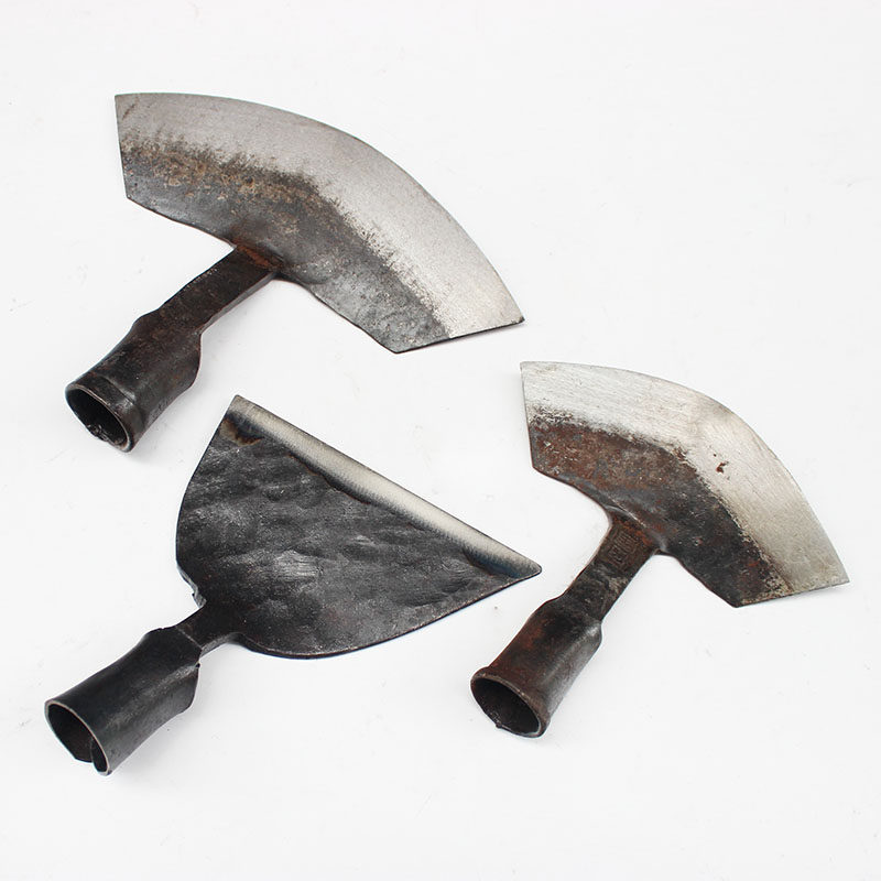 除草铲刀一体锻打月牙镰刀农用铁铲清洁铲刀手推型锄头弹簧钢铲子