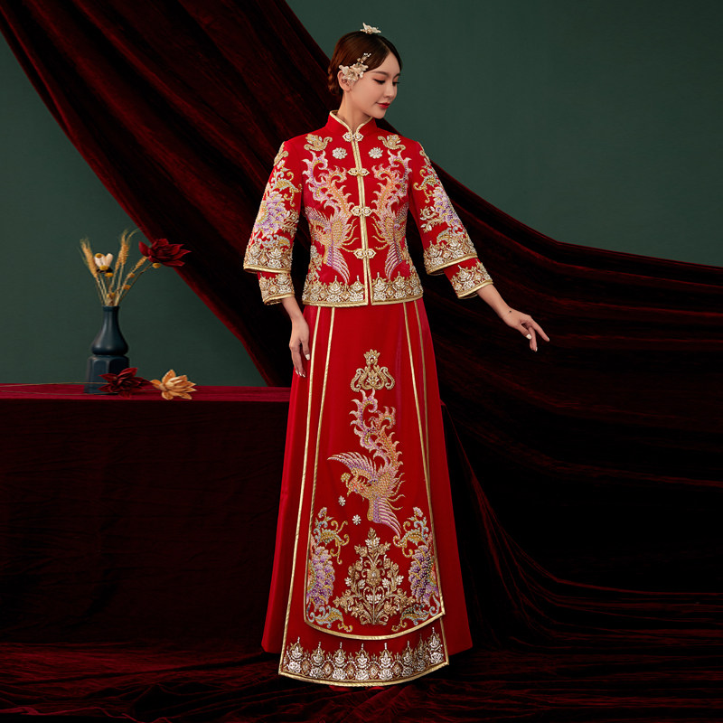 秀禾服新娘2022新款结婚夏季中式礼服龙凤褂秀和服婚纱中国风秀禾