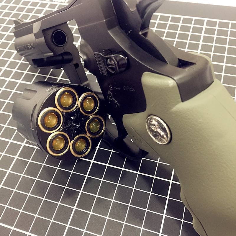 小月亮左轮水弹枪玩具通用金属改装配件乖巧虎zp5弹壳加重水蛋壳