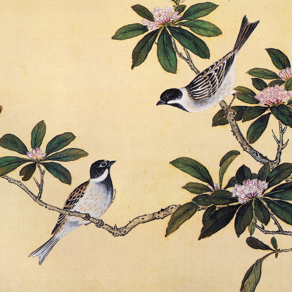 故宫鸟谱072燕雀仿古画复制名人字画名家书画29x32花鸟画