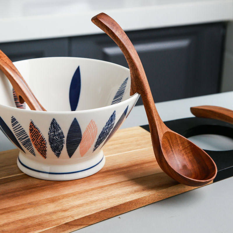 汤勺相思木日式木质带勾大号勾勺火锅长柄木勺汤勺