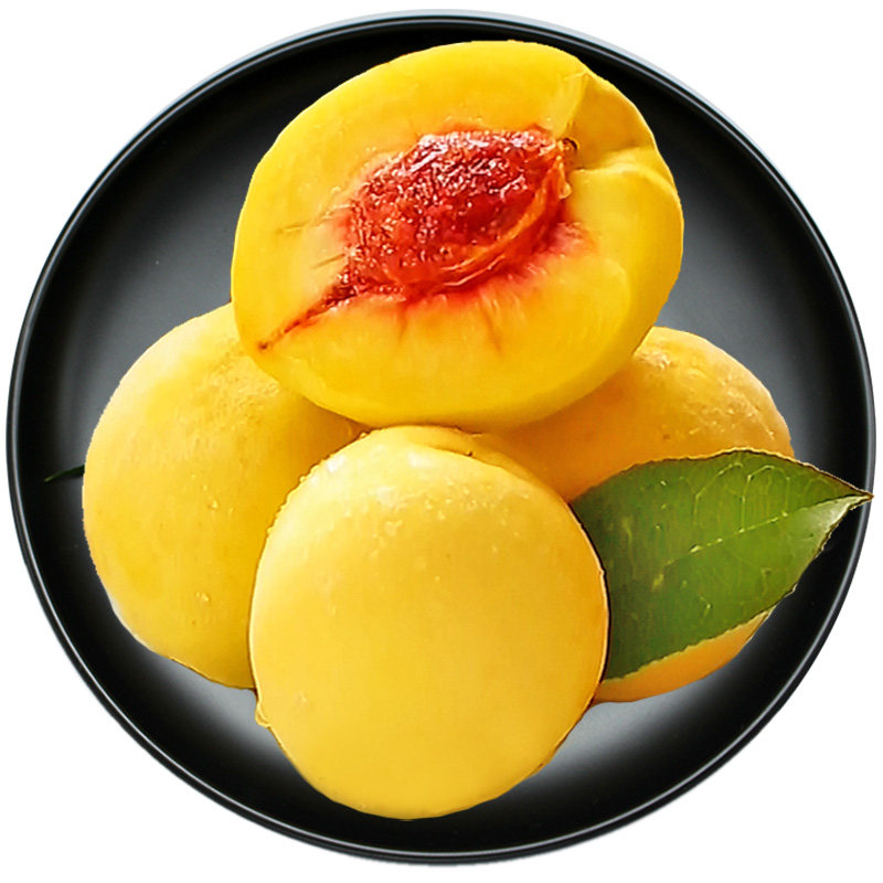 黄桃湖南炎陵礼盒12颗装两大红心当季现摘新鲜桃