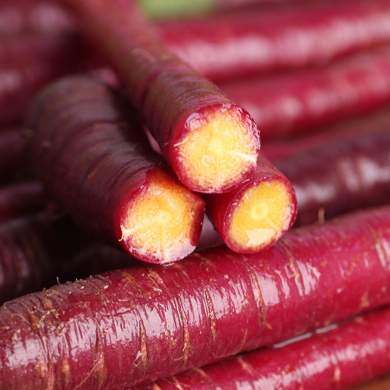 云南大理紫胡萝卜野生迷你小胡萝卜2斤生吃水果紫玉新鲜萝卜礼盒