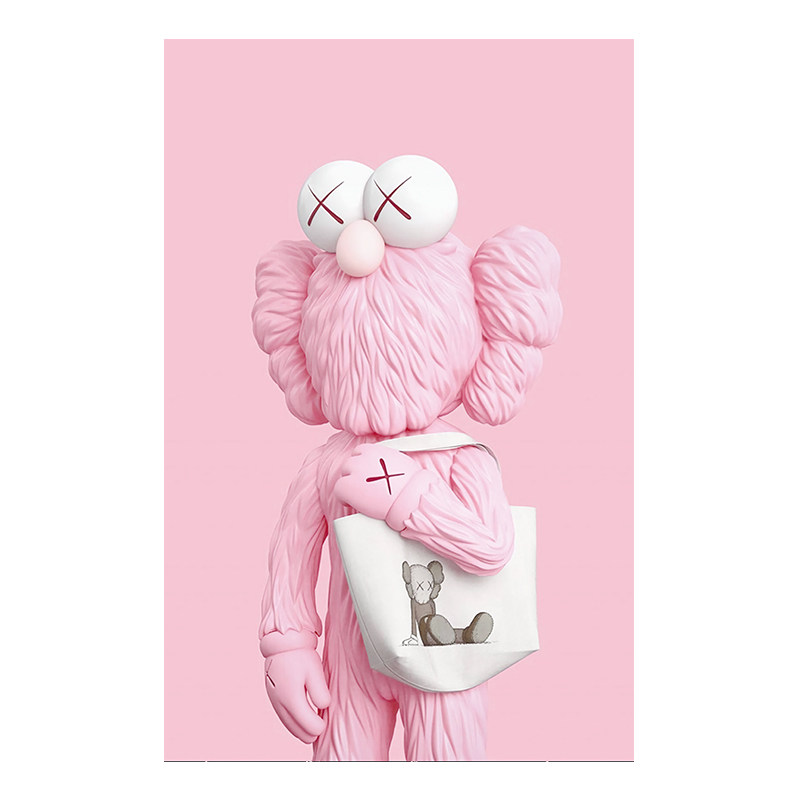 kaws卧室宿舍墙布直播网红布网红少女背景挂布壁饰