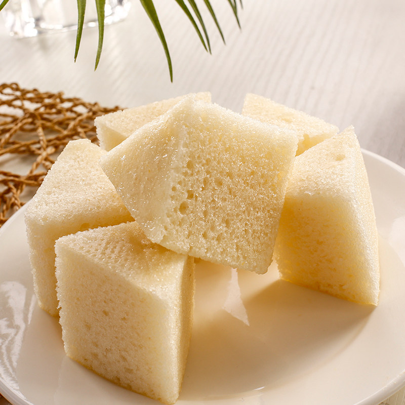 广式茶楼点心奶香糕小吃特色奶香糕点港式发糕下午茶点心营养早餐