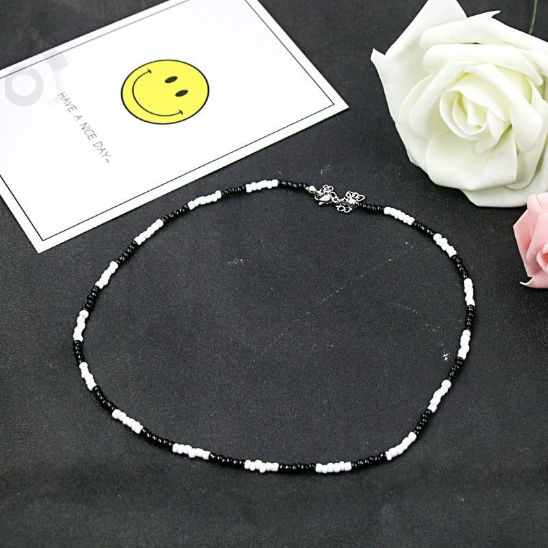 pp我的爱欧儿锁骨串珠米珠彩色诠释你的项链项链