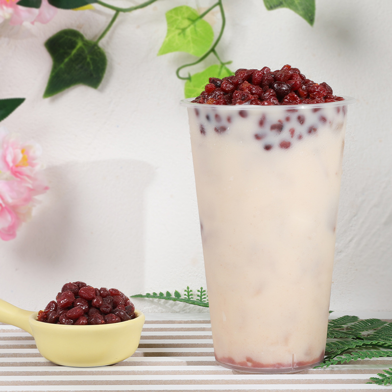 落枝花糖红豆奶茶专用免煮即食双皮奶蜜豆冰沙红豆