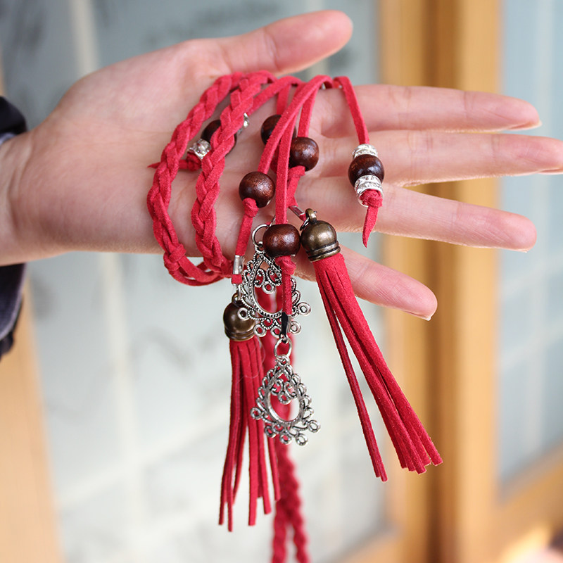 汉服配饰复古红头绳古风风发带宫绦超流苏编发发饰