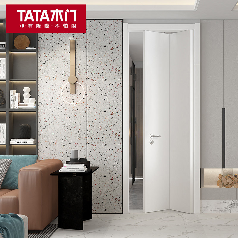 tata木门现代平折门房门折叠门卫卫生间实木复合卧室门