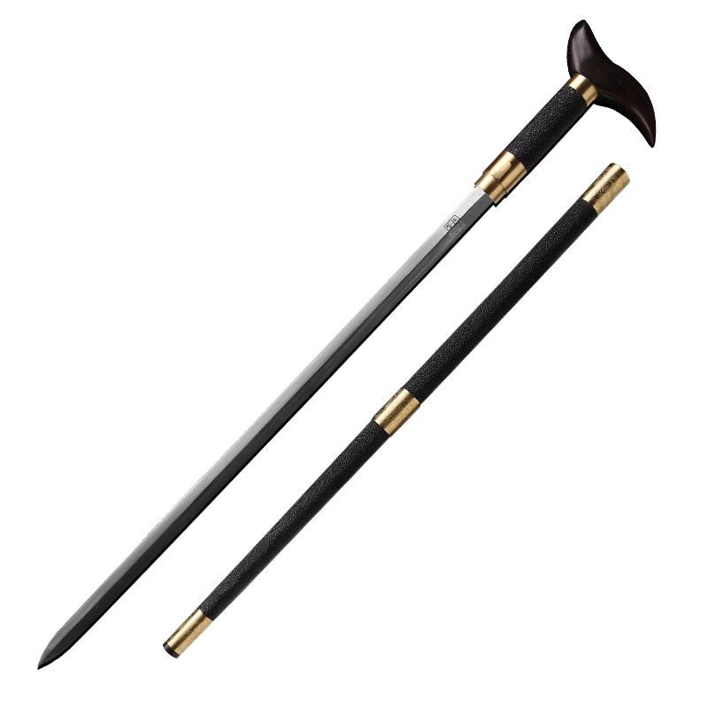 花纹手杖剑手手工包铜老人长辈防身拐杖户外刀剑