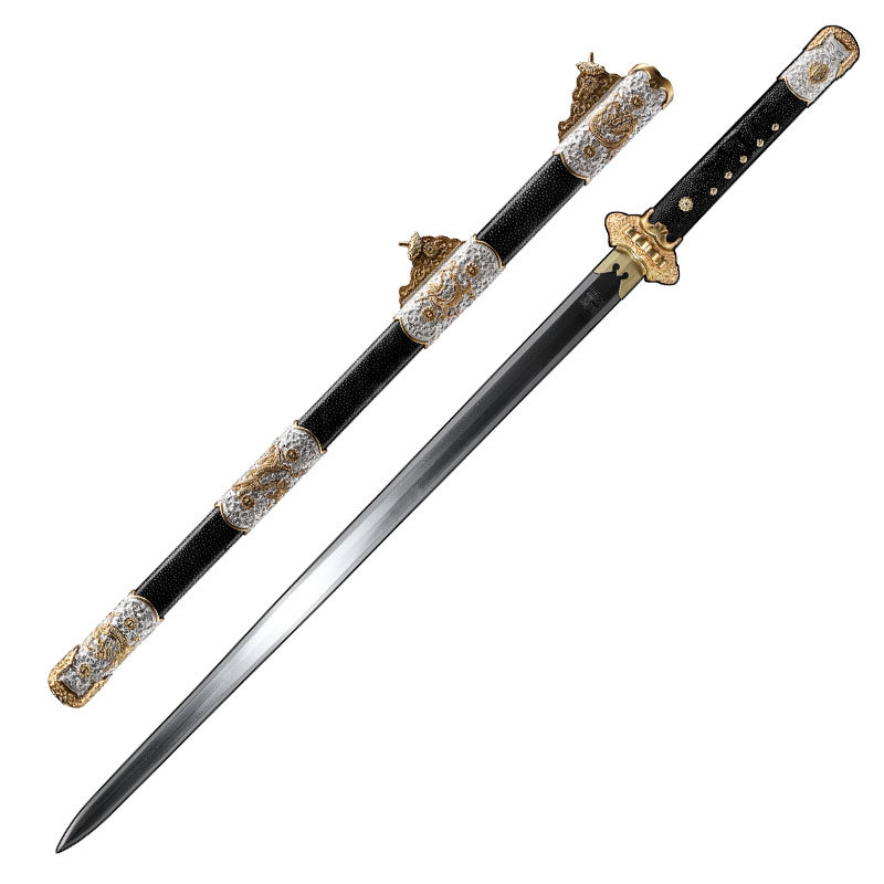 龙泉毛铁夹钢唐横刀唐剑大师手工宝剑一体刀剑刀剑