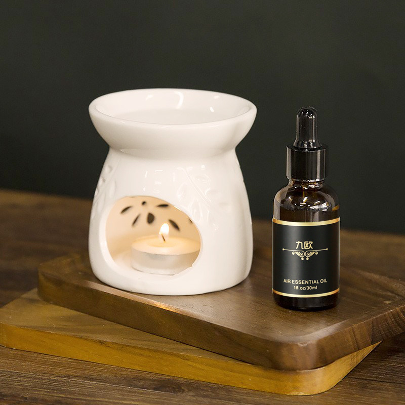 精油香薰油灯家用室内创意卧室蜡烛陶瓷熏香烛台