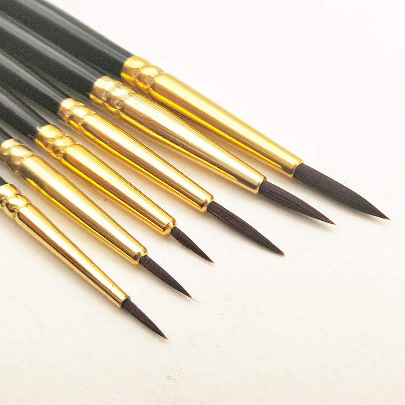 青竹进口尼龙单支勾线笔尖头圆形描边笔尖峰画笔勾线笔