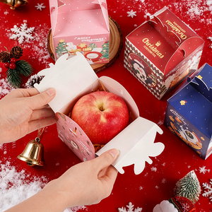 平安圣诞苹果礼盒平安夜包装盒圣诞节礼品创意礼物糖果水果店批发