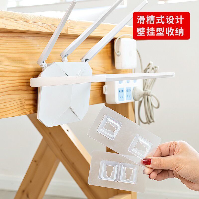 母扣卡扣透明无痕挂钩排插固定器路由器墙面强力挂钩