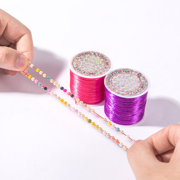 ສາຍແຂນສາຍແຂນ Crystal ສາຍເຊືອກ elastic thread beads ທົນທານຕໍ່ beaded ສາຍແຂນສາຍແຂນເຊືອກຢາງສາຍແຂນສູງຂອງຫຼິ້ນວັດທະນະທໍາໂປ່ງໃສ tendon