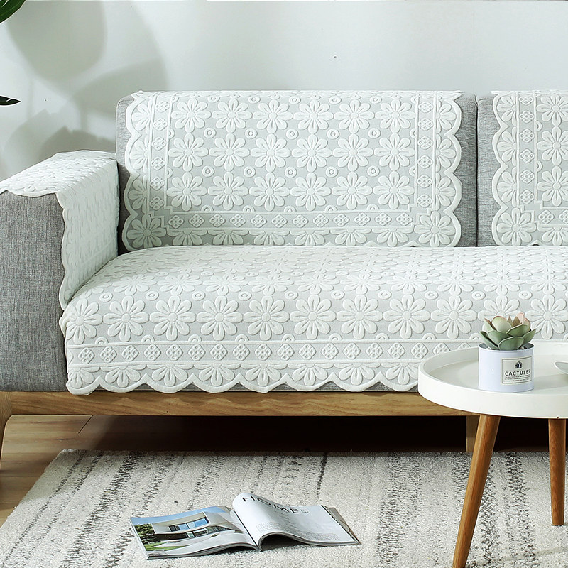 沙发靠背蕾丝套子布艺沙发扶手盖布套罩防滑盖巾沙发垫