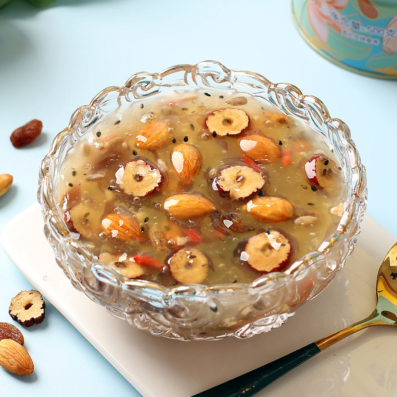 奇亚坚果颗粒藕粉500g罐装营养早餐代餐懒人藕粉