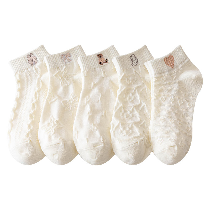 袜子女短袜纯棉防臭日系夏天春秋款低帮浅口全棉船袜