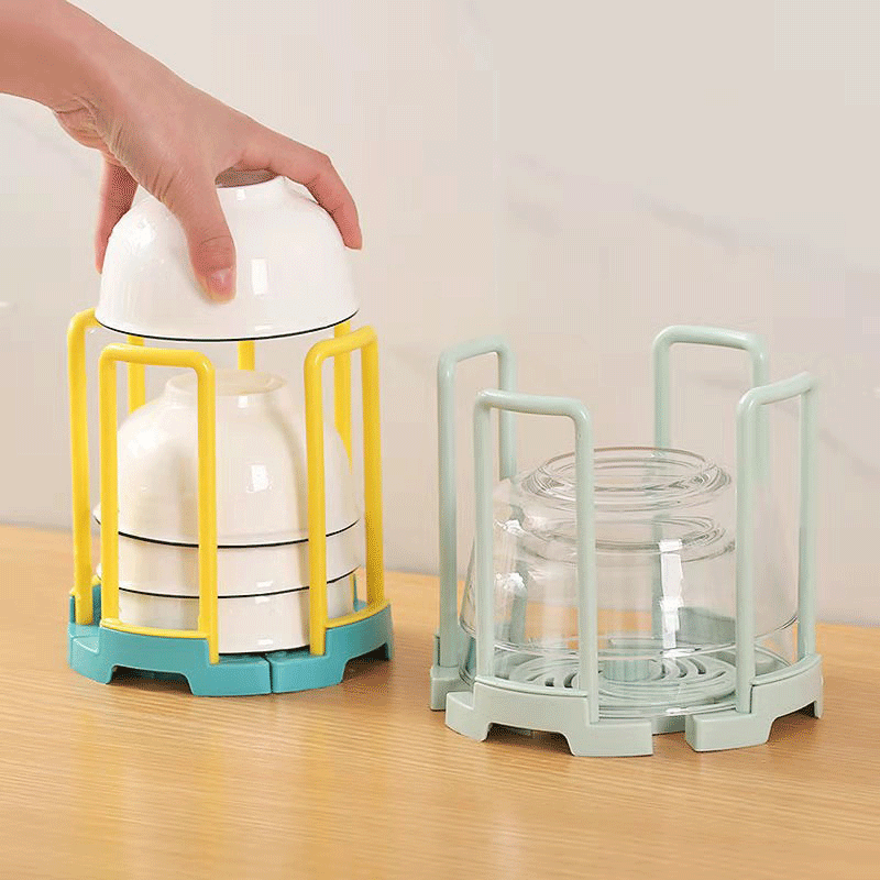 新款旋转伸缩碗架厨房置物架塑料沥水架灶台小型碗架