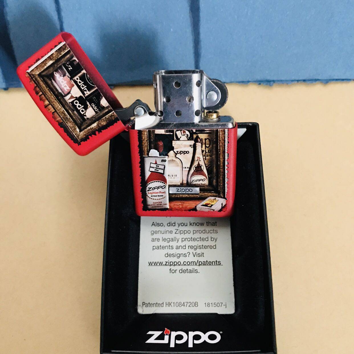 出三zippo打火机14年回忆典红哑漆彩印历代油瓶zippo