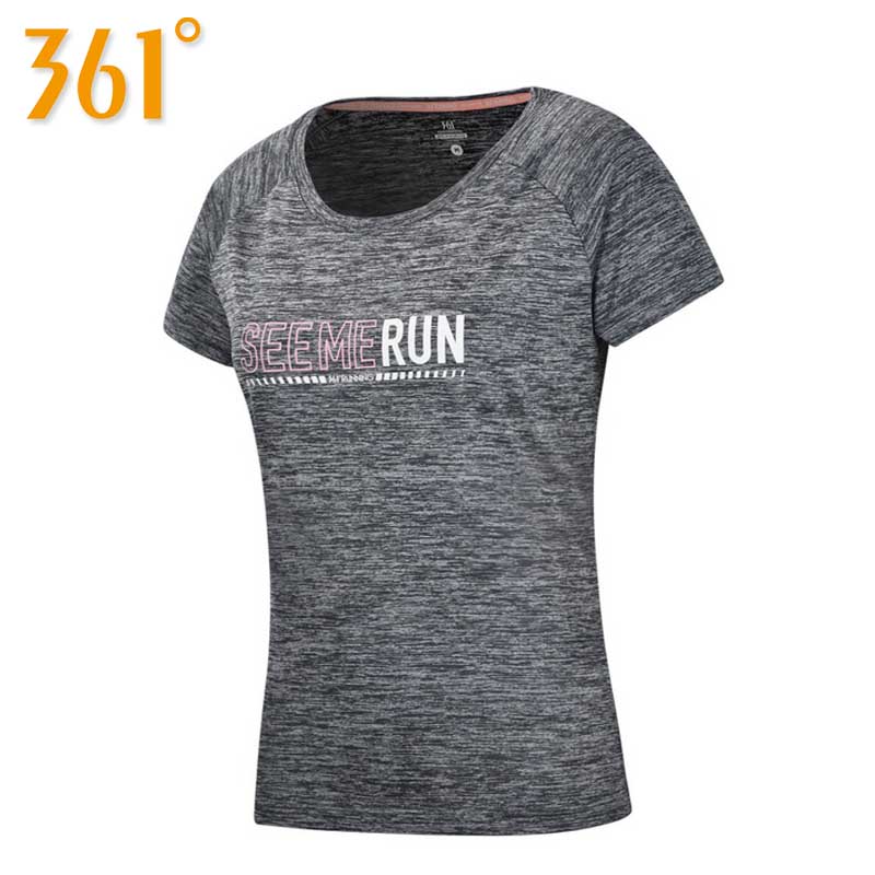 361 degree women's summer half sleeved 361 short sleeved T-shirt Women's quick drying running half sleeved fashionable and comfortable sports T-shirt