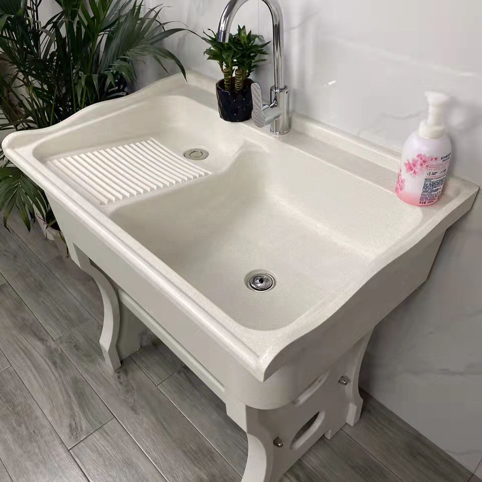 石英石洗衣池带搓板一体水槽台盆室内外家用阳台庭院大理石洗衣槽