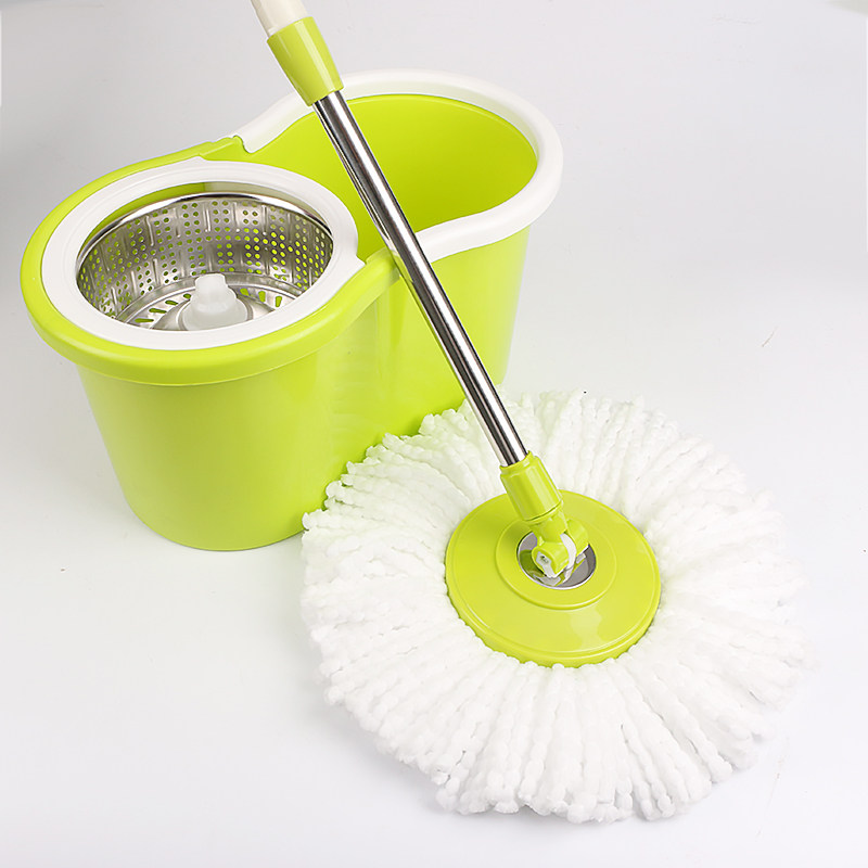 拖把妙洁通用旋转把手压式双驱动甩干脱水加厚旋转拖把