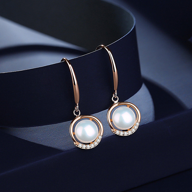 s925纯银耳环2021年夏季新款天然珍珠高级轻奢耳环