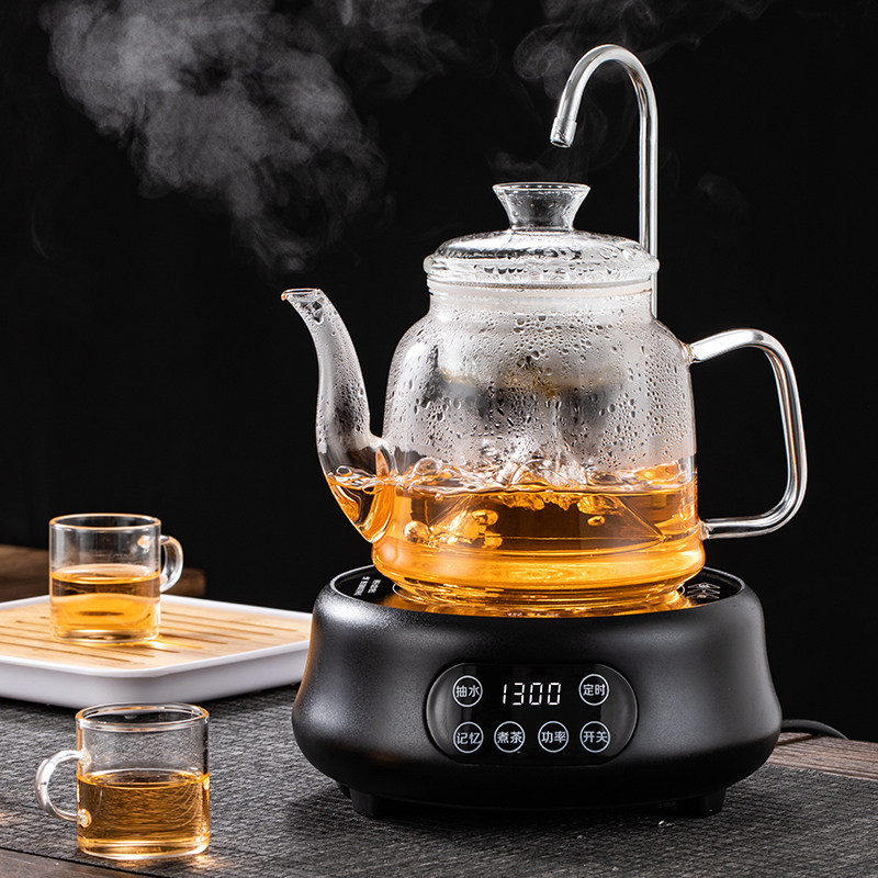 大容量蒸汽煮茶玻璃茶壶套装白茶专用烧水家用茶壶