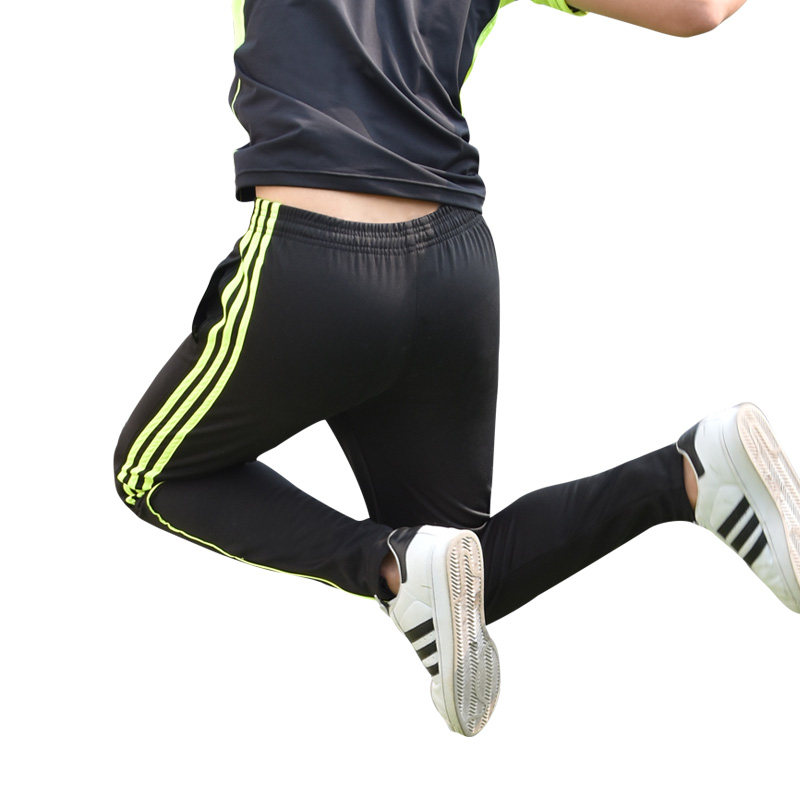 运动裤男三条杠秋季速干薄款户外裤束脚紧腿训练裤健身跑步足球裤