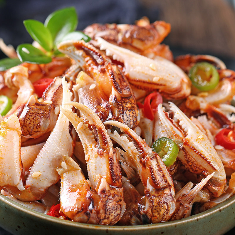 麻辣蟹钳280g醉蟹钳即海鲜罐装醉蟹脚蟹腿螃蟹蟹类制品