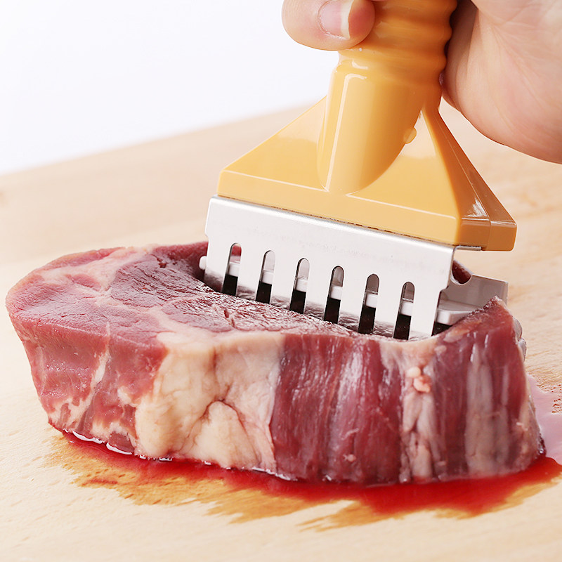 松肉日本进口下村厨房牛排牛扒断筋刀不锈钢嫩肉敲肉锤