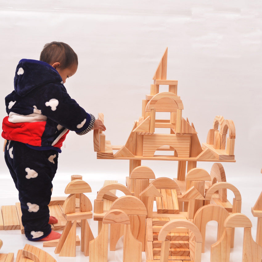 幼儿园大型积木建构区搭建超大型儿童大块木质区建筑塑料积木