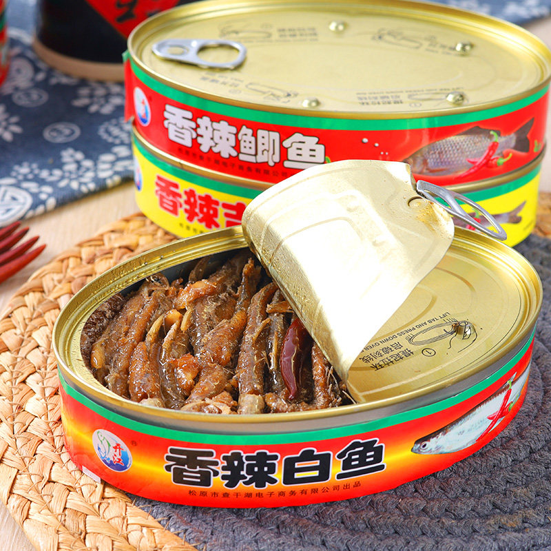 查干湖特产全鱼罐头系列礼盒含酥鲫鱼白鱼胖头鱼鱼类罐头
