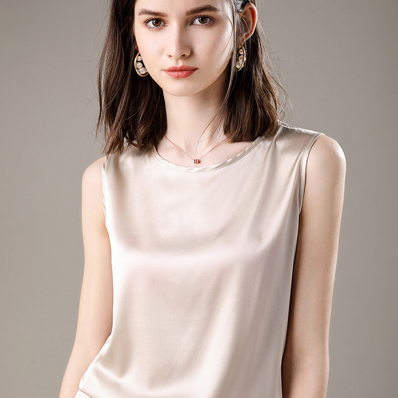 2020春夏真丝吊带背心100桑蚕蚕丝缎面内搭背心吊带