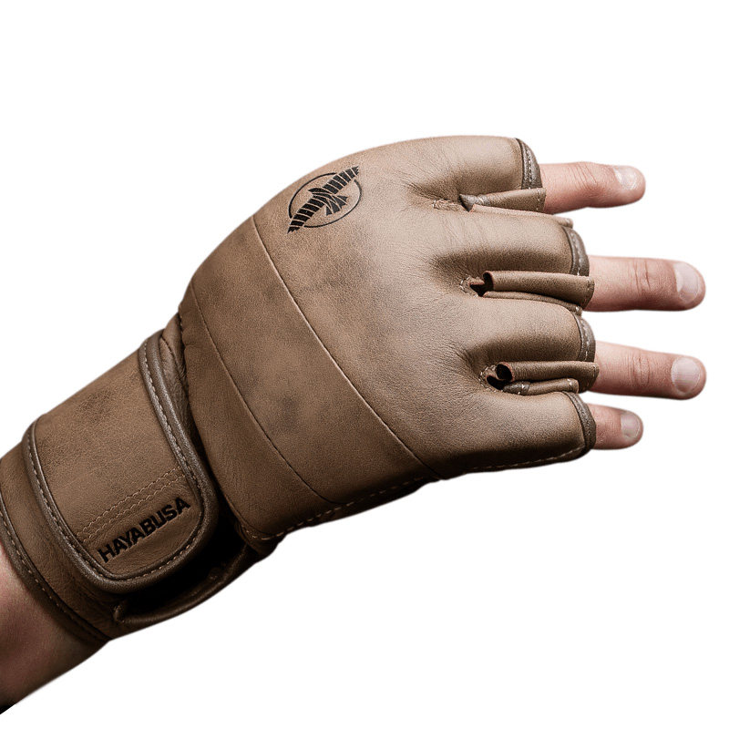 拳套hayabusa真皮半指拳套分mma散打搏击格斗头层拳击手套