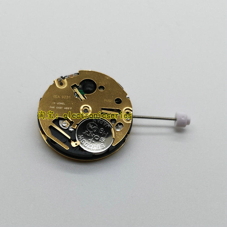 全新金色isa9231石英机芯小秒6点月相手表配件配件