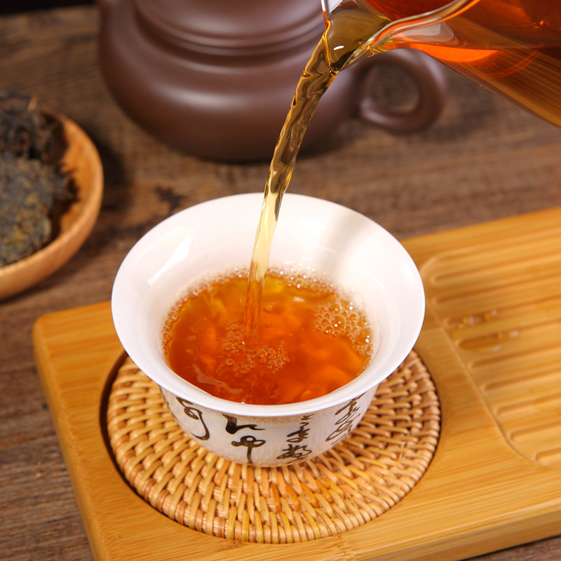 湖南益阳安化荷香手筑茯金花正宗陈年伏茶春荷安化黑茶