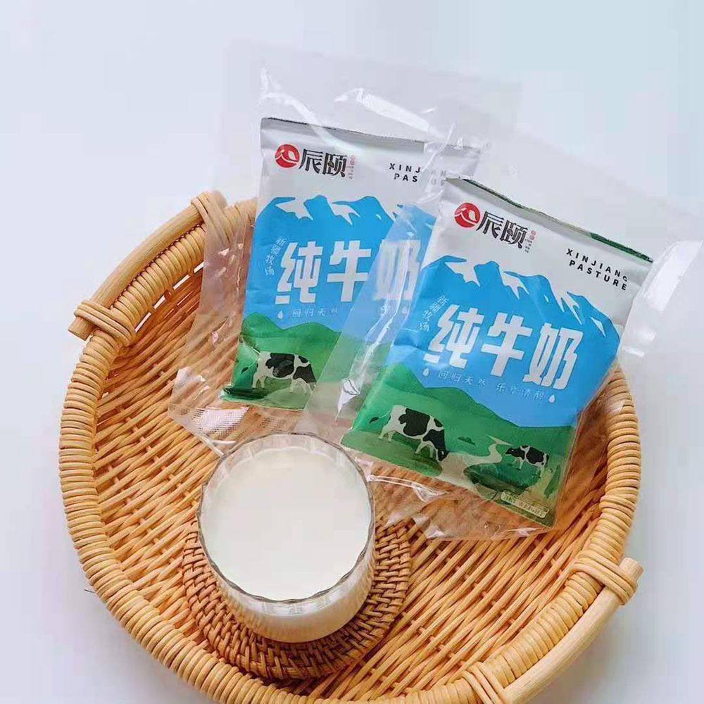 现货辰颐物语原产地新疆纯牛奶200g20全脂灭菌学生纯牛奶