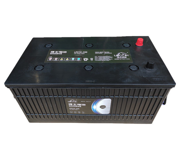 理士lpc330蓄电池agm12v330ah解放陕汽东风挂车驻车空调汽车电瓶