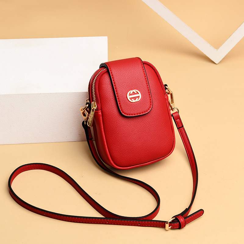 稻草人夏季手机包女斜挎迷你小包包包软皮妈妈通用款女包