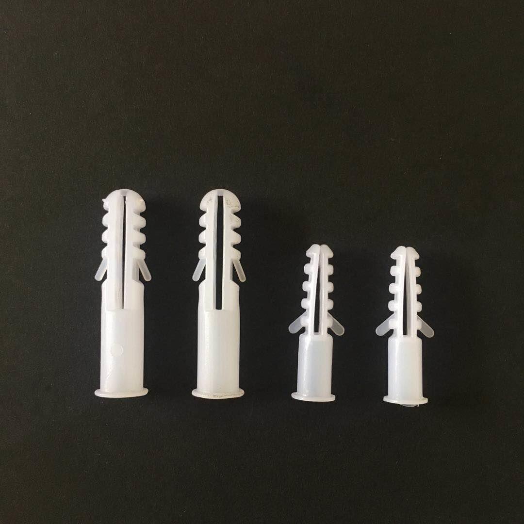 全新白色塑料膨胀管m6x28/m8x36自攻螺丝钉胶塞膨胀螺丝胶粒螺栓