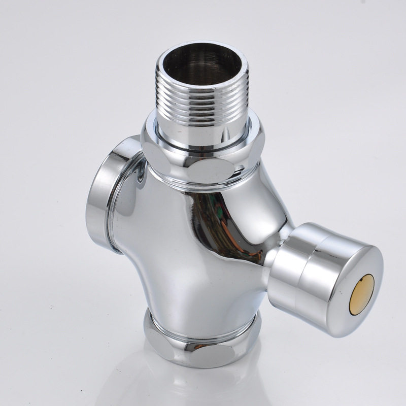 九牧王全铜厕所大便冲水阀手按式大便池阀延时大便阀蹲便器冲洗阀