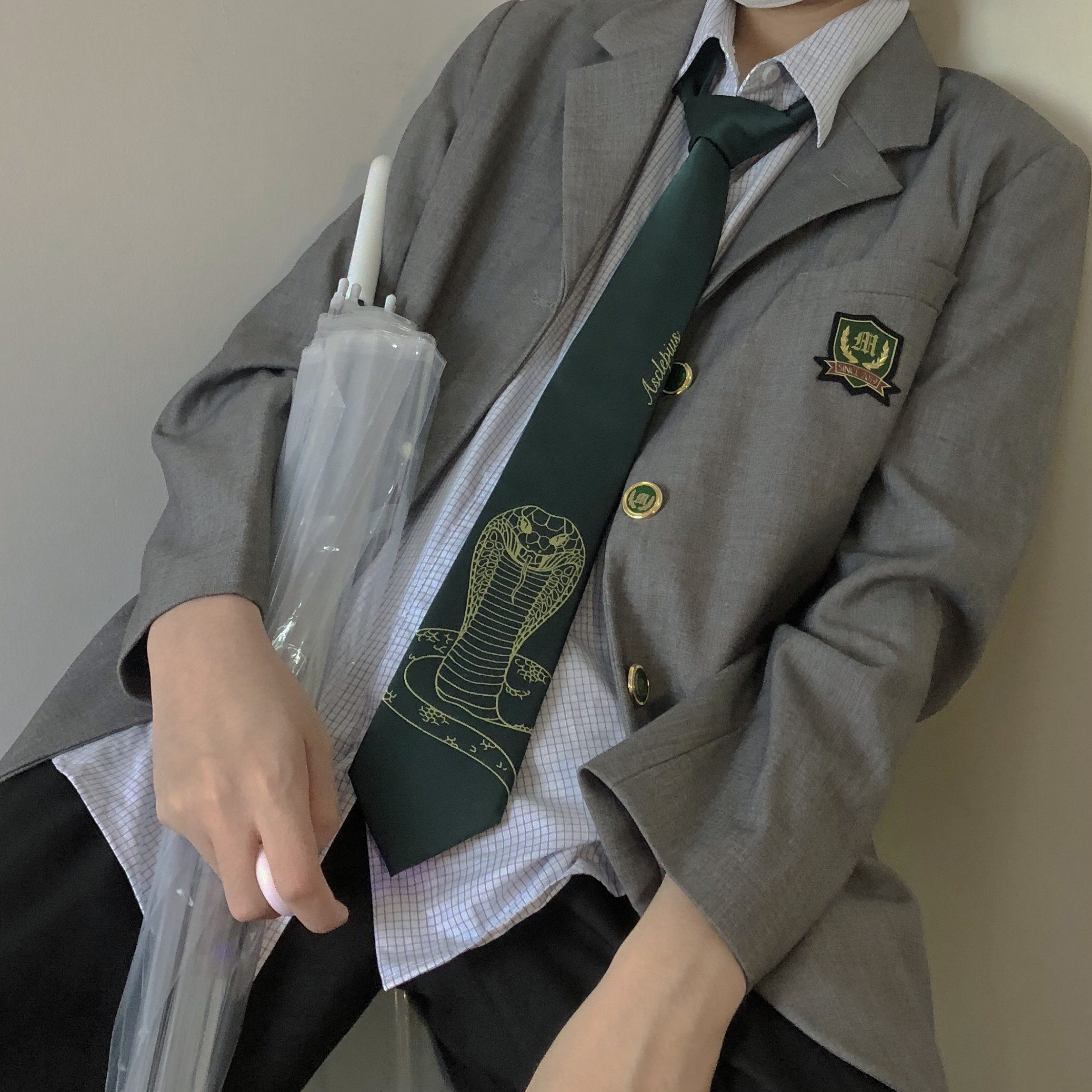 不眠飞行医神金蛇丨现货jkdk制服西式小物领带