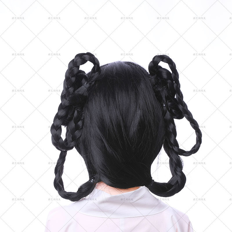 古装汉服cos小姐丫鬟貂蝉仙女假发发套辫子整顶假发